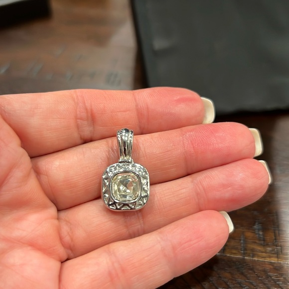 Jewelry - Silver tone & Rhinestone Pendant